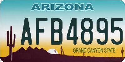 AZ license plate AFB4895