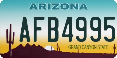 AZ license plate AFB4995