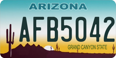 AZ license plate AFB5042