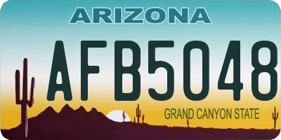 AZ license plate AFB5048