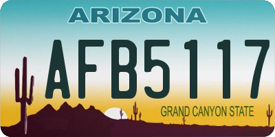 AZ license plate AFB5117