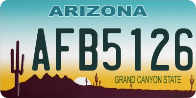 AZ license plate AFB5126