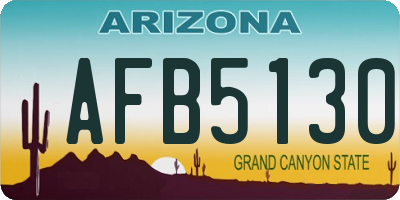 AZ license plate AFB5130