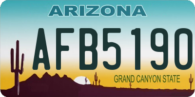 AZ license plate AFB5190