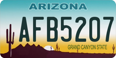 AZ license plate AFB5207