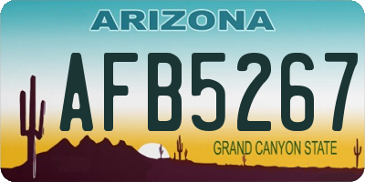 AZ license plate AFB5267