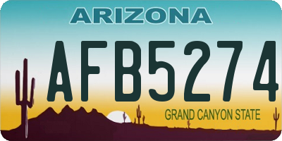 AZ license plate AFB5274