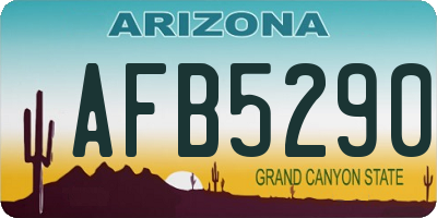 AZ license plate AFB5290
