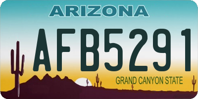AZ license plate AFB5291