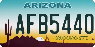 AZ license plate AFB5440