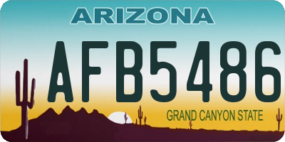 AZ license plate AFB5486
