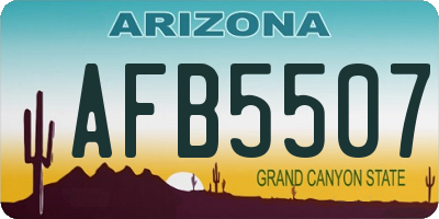 AZ license plate AFB5507