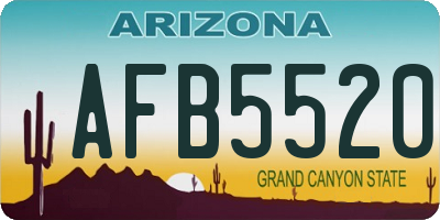 AZ license plate AFB5520
