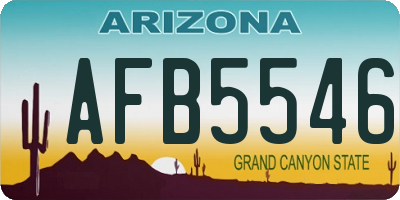 AZ license plate AFB5546