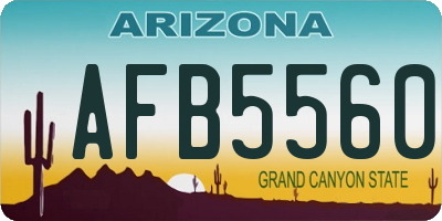 AZ license plate AFB5560