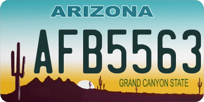 AZ license plate AFB5563