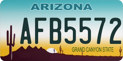 AZ license plate AFB5572