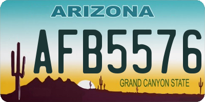 AZ license plate AFB5576