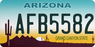 AZ license plate AFB5582