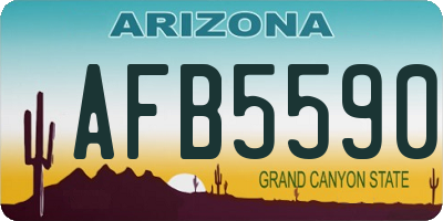 AZ license plate AFB5590