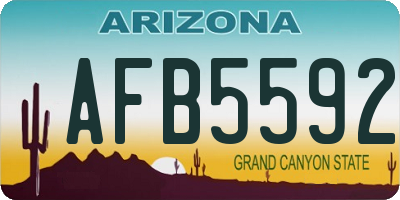 AZ license plate AFB5592