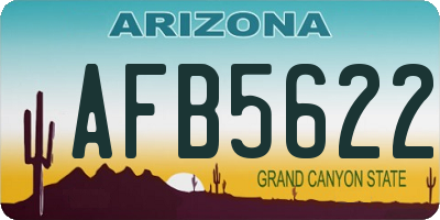 AZ license plate AFB5622