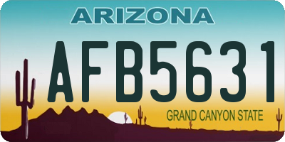 AZ license plate AFB5631