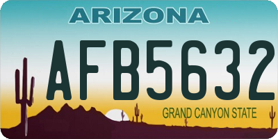 AZ license plate AFB5632