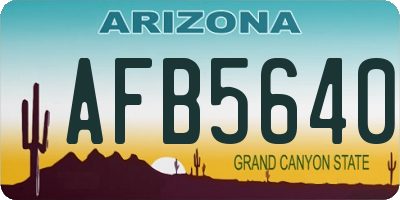 AZ license plate AFB5640