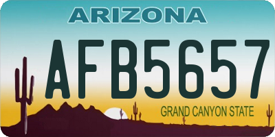 AZ license plate AFB5657