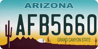 AZ license plate AFB5660