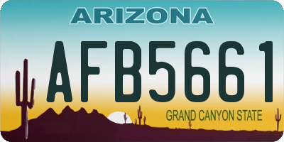 AZ license plate AFB5661