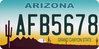 AZ license plate AFB5678