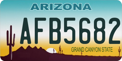 AZ license plate AFB5682