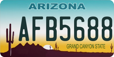 AZ license plate AFB5688