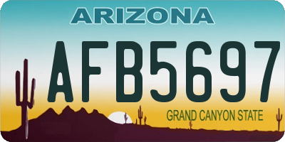 AZ license plate AFB5697