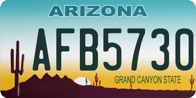 AZ license plate AFB5730