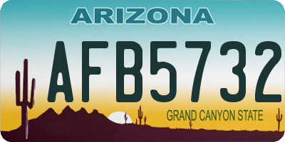 AZ license plate AFB5732
