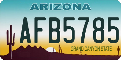 AZ license plate AFB5785