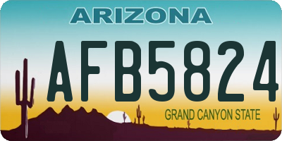 AZ license plate AFB5824