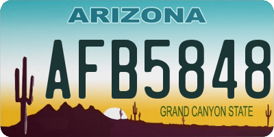 AZ license plate AFB5848