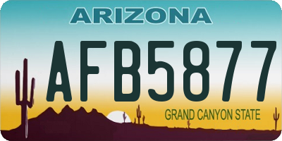 AZ license plate AFB5877