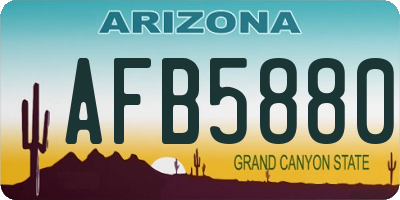 AZ license plate AFB5880