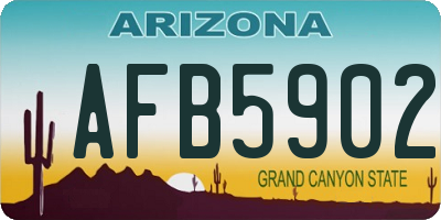AZ license plate AFB5902