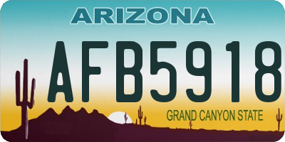 AZ license plate AFB5918