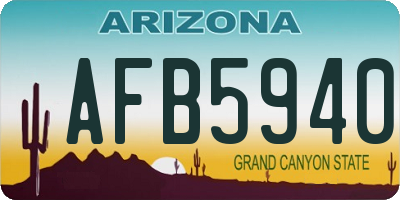 AZ license plate AFB5940