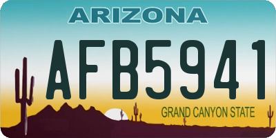 AZ license plate AFB5941