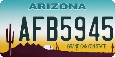 AZ license plate AFB5945