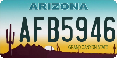 AZ license plate AFB5946