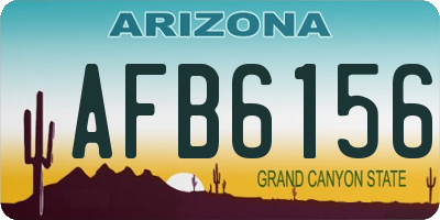 AZ license plate AFB6156